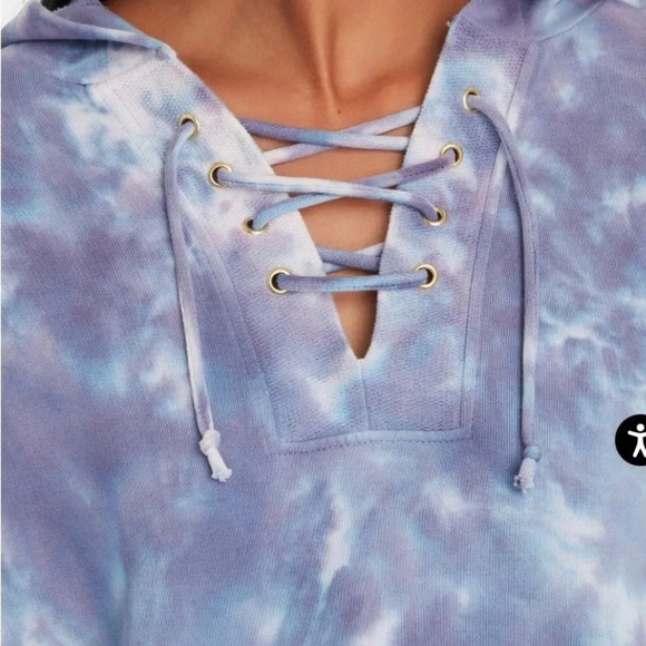 LoveShackFancy “Bevan” Hand Dyed Moon Indigo/Purple Hoodie & Jogger SET- Small - Picture 2 of 11